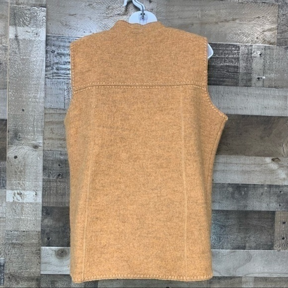 Ruby Rd. Camel 100% Wool Vest Toggle Button Size L - Picture 4 of 11